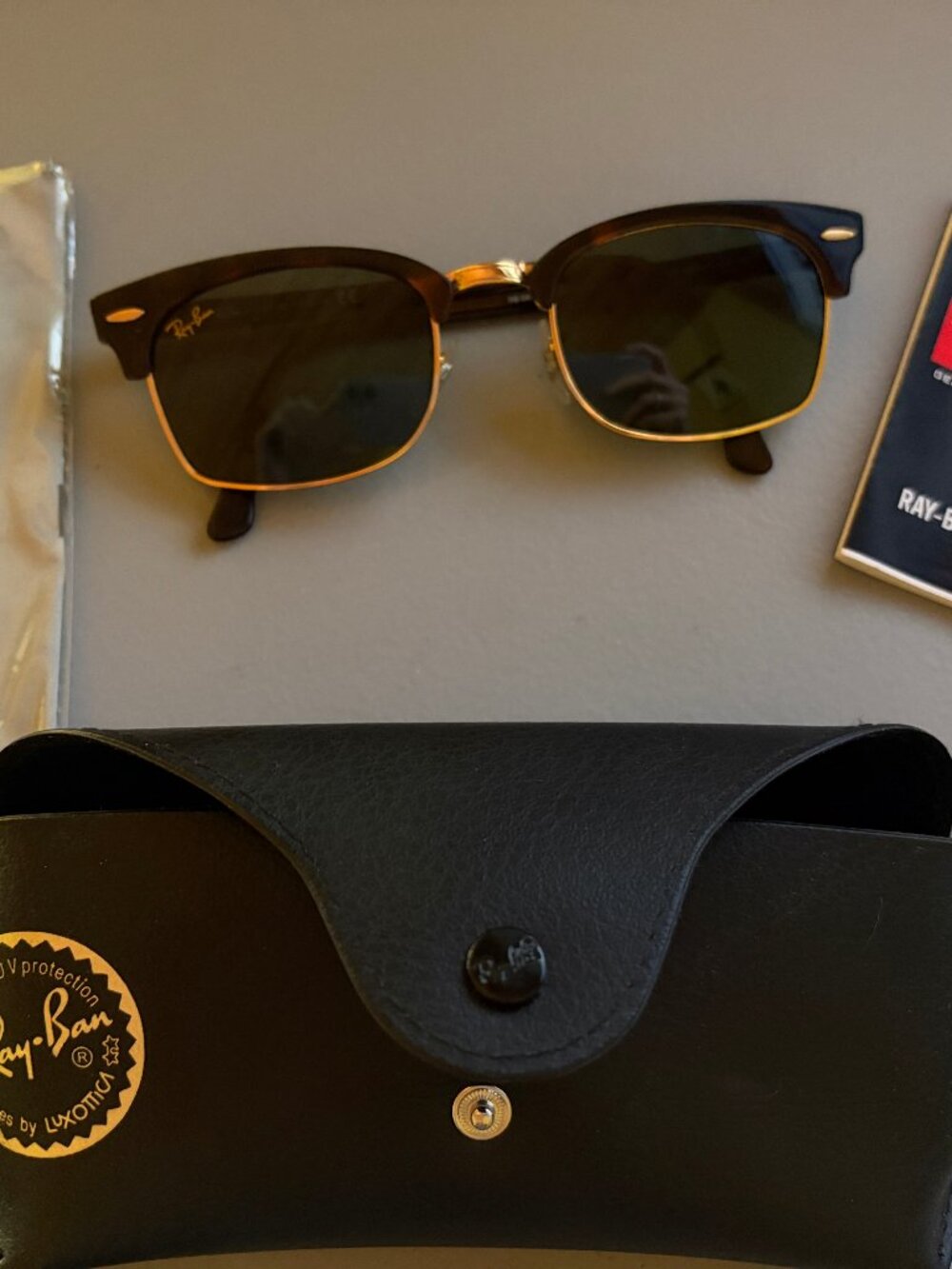 SOLD OUT! Authentic RayBan Clubmaster Square sunglasses - New with case